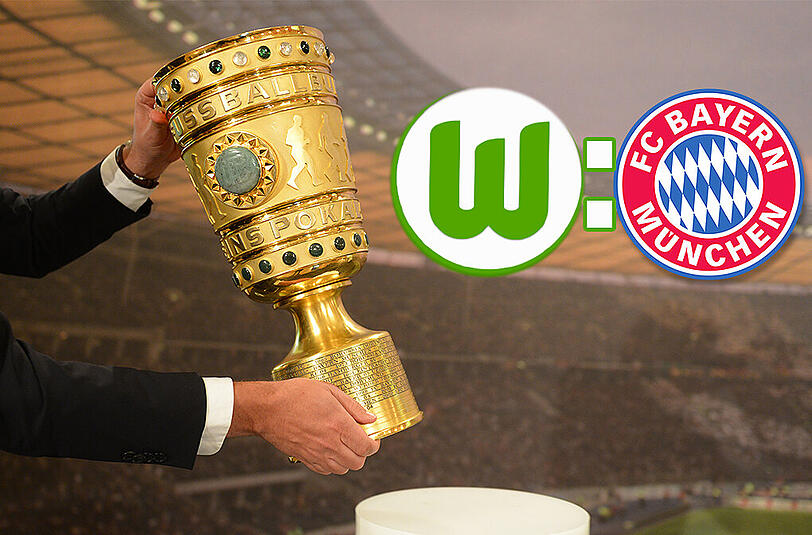 Das Pokalduell VfL Wolfsburg gegen den FC Bayern findet am Dienstagabend statt.