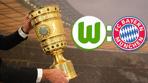 Das Pokalduell VfL Wolfsburg gegen den FC Bayern findet am Dienstagabend statt.