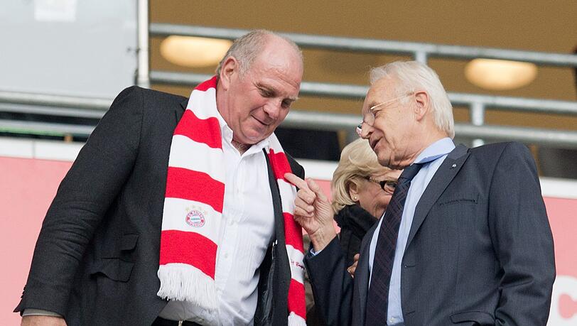 Langjährige Weggefährten beim FC Bayern: Uli Hoeneß (li.) und Edmund Stoiber Langjährige Weggefährten beim FC Bayern: Uli Hoeneß (li.) und Edmund Stoiber