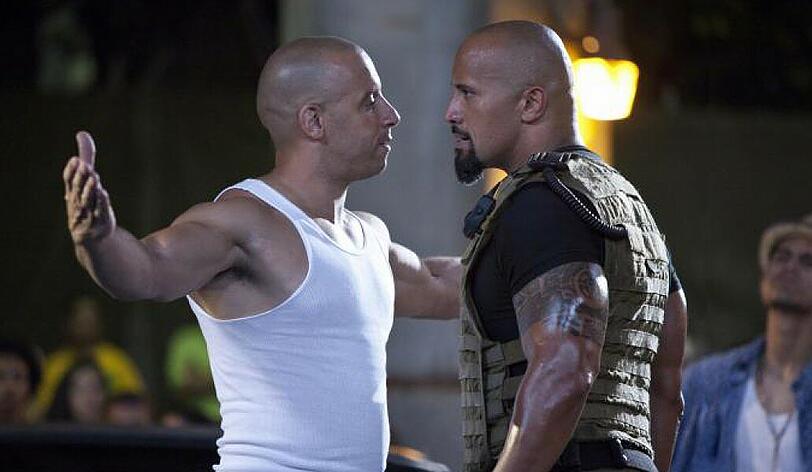 Seit "Fast & Furious 5" sind Vin Diesel (links) und Dwayne "The Rock" Johnson Co-Stars. Und sich inzwischen nicht mehr grün.
