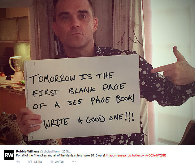 Weitere Bilder der Stars von Silvester: Sänger Robbie Williams