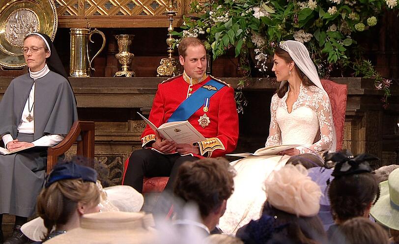 In der Kirche: Willliam und Kate
