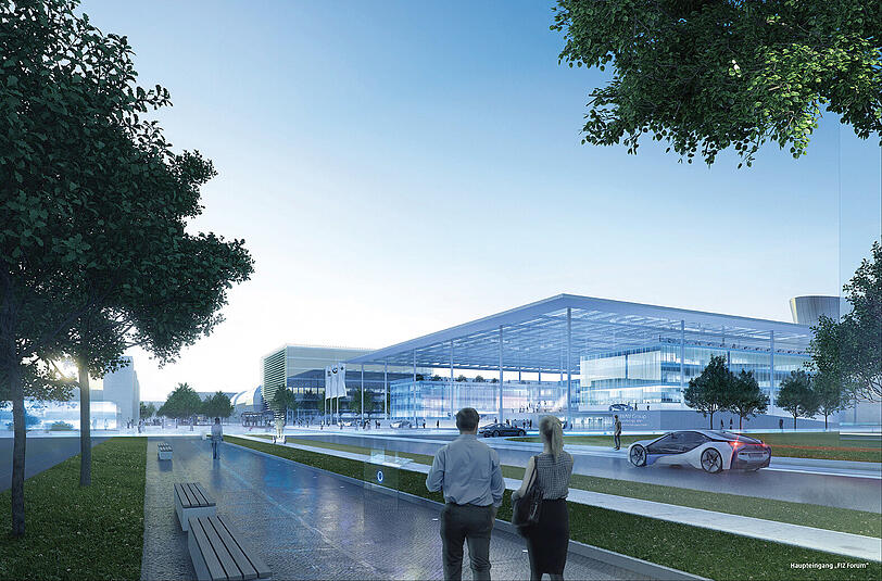 So soll es aussehen, das FIZ Future: In zehn Jahren will BMW den Forschungscampus im Münchner Norden hochziehen.