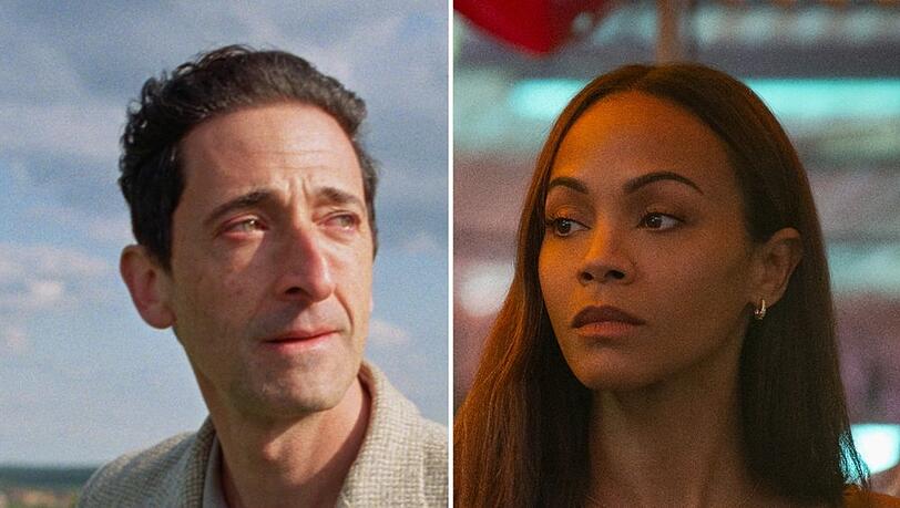 "Der Brutalist" (l.) und "Emilia Pérez" zählen zu den Filmen mit den meisten Nominierungen.
