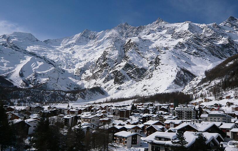 Der beliebte Ski-Ort Saas-Fee in der Schweiz