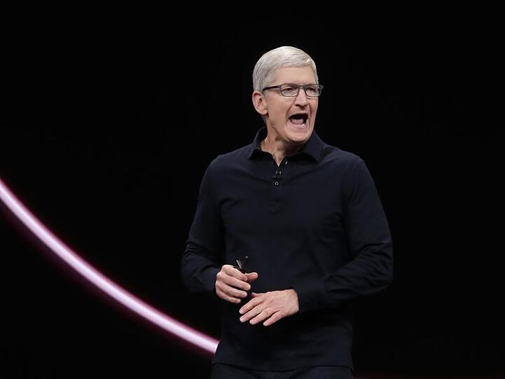 Apple-Chef Tim Cook bei der Entwicklerkonferenz WWDC, wo sich rund 6000 Software-Entwickler treffen.