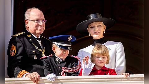 Charlène von Monaco mit ihrer Familie.