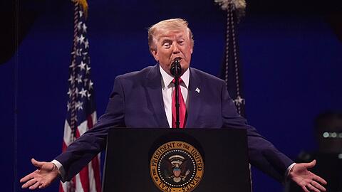 Trump hielt eine Rede in Washington.