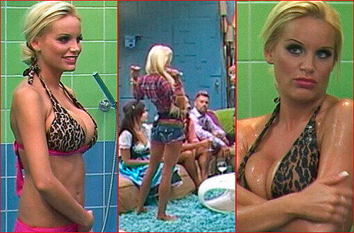 Prominenter Zuwachs im Big-Brother-Haus: Topmodel-Kandidatin Gina Lisa Lohfink ist eingezogen und liefert sich am ersten Tag gleich eine heiße Dusche. Die Bilder