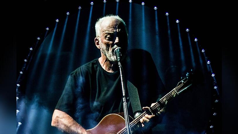 Gitarrist und Sänger David Gilmour von Pink Floyd.