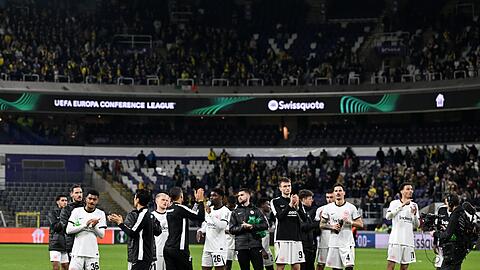 Die Eintracht kam trotz 2:0-F&uuml;hrung nicht &uuml;ber ein 2:2 bei Saint-Gilloise hinaus.