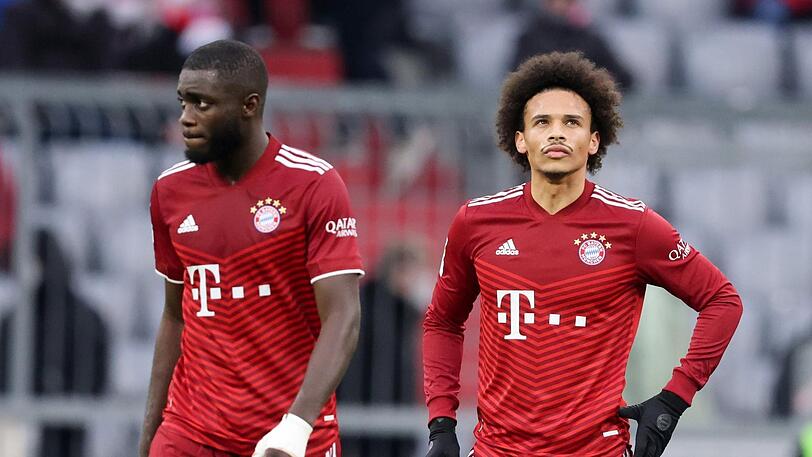 Wieder fehlerbehaftet: Upamecano (l.), hier mit Sané.