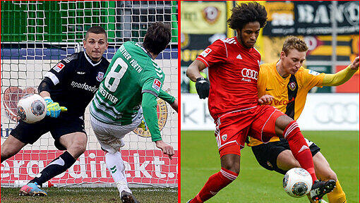 Greuther Fürth freut sich über einen Last-Minute-Sieg, Ingolstadt spielt nur 1:1 gegen Dynamo Dresden.