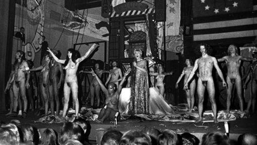 Ganz schön nackt: die "Hair"-Schlussszene im Theater an der Brienner Straße am 24. Oktober 1968.