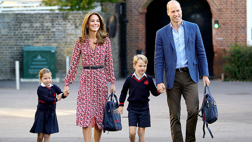 Die Cambridges auf dem Weg zur Schule.