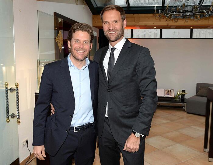 Gastgeber Philip Greffenius und Marc Autmaring