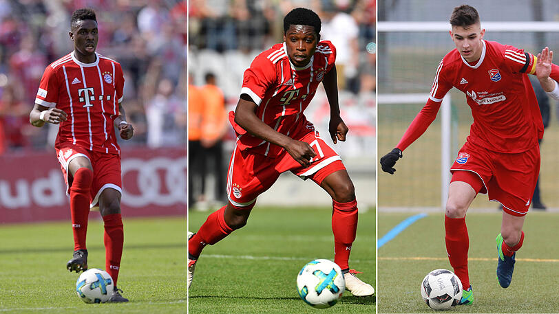 Frisches Blut in der Viererkette: Maxime Awoudja, Derrick Köhn und Ivan Mihaljevic (von links).