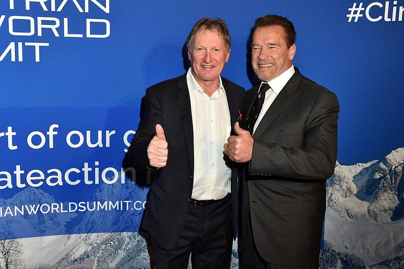Franz Klammer und Arnold Schwarzenegger