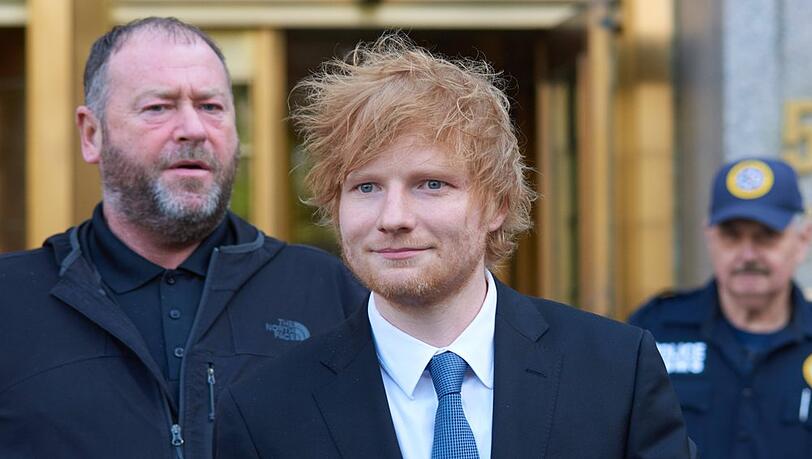 Ed Sheeran vor wenigen Tagen vor dem Gerichtsgebäude in Manhattan, in dem sein Fall verhandelt wurde.