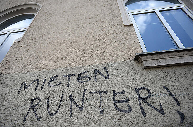 Graffiti auf einer Münchner Hauswand.