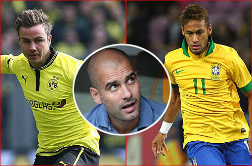 Götze kommt im Sommer für 37 Millionen Euro aus Dortmund nach München. Guardiola habe &bdquo;einen jungen brasilianischen Spieler&ldquo; kaufen wollen, &bdquo;aber wir haben in der Vergangenheit nicht so gut gelegen mit jungen Brasilianern&ldquo;, sagte Hoeneß laut Sport Bild.