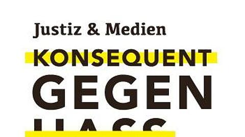 Logo Initiative "Justiz und Medien - konsequent gegen Hass". Foto: BLM Bayerische Landeszentrale f/BLM Bayerische Landeszentrale für neue Medien/dpa