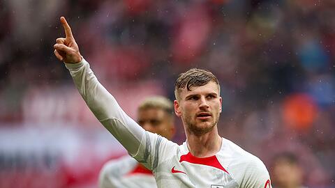 Leipzigs Timo Werner traf gegen Augsburg doppelt.
