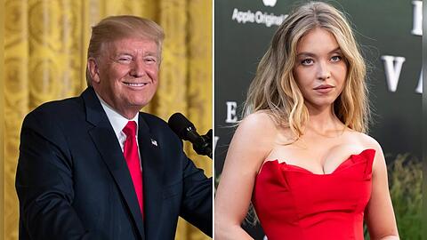 Donald Trump findet Sydney Sweeney super - seit er weiß, dass sie Republikanerin ist.