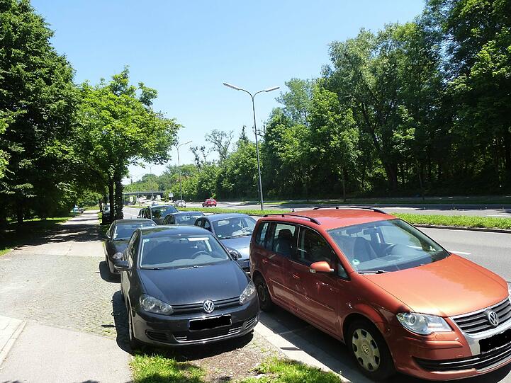 Doppelt gemoppelt: Wie die Autos links ausparken wollen, bleibt ihr Geheimnis.