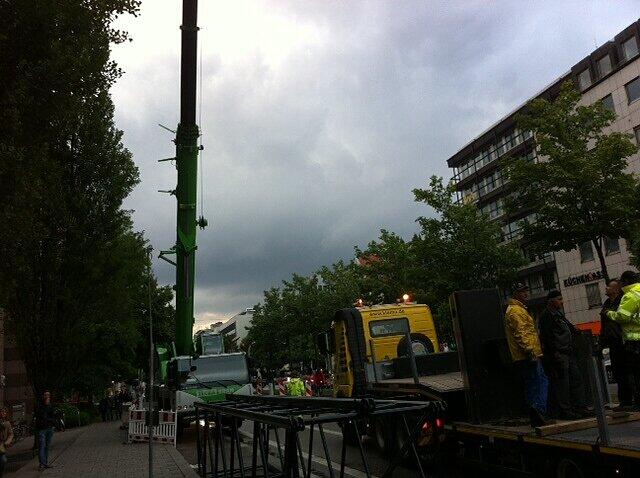 Der Seitenstreifen an der Seidlstraße war gesperrt.