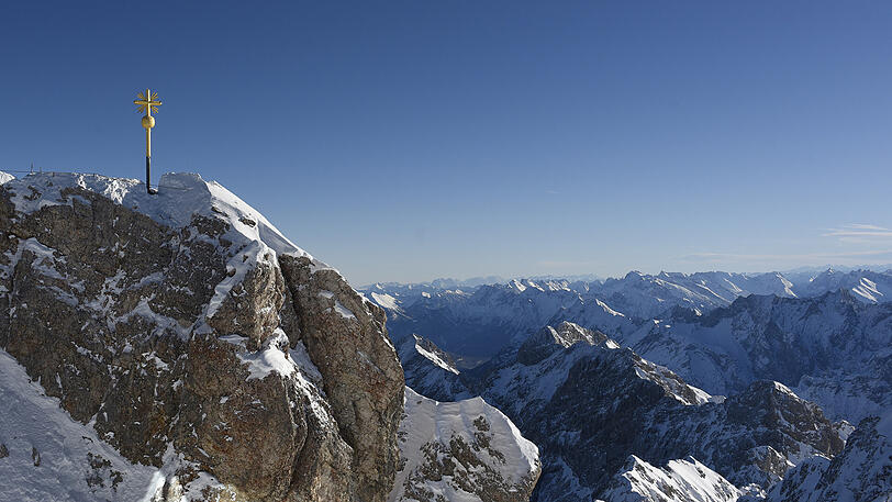 Das Zugspitz-Massiv: hier ereignete sich am Weihnachts-Wochenende der tödliche Bergunfall.
