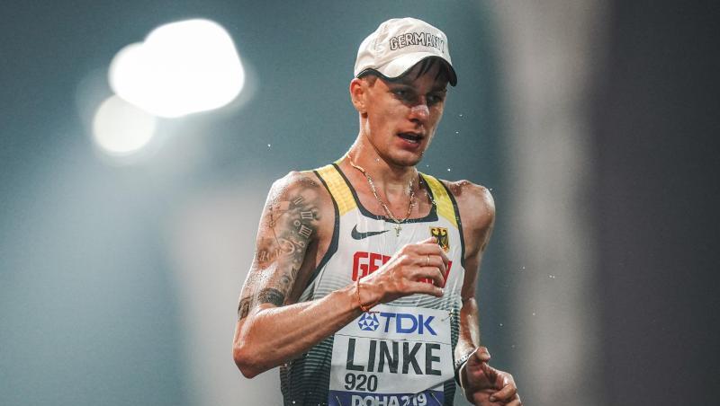 Der deutsche Geher Christopher Linke wird Vierter. Der deutsche Geher Christopher Linke wird Vierter.
