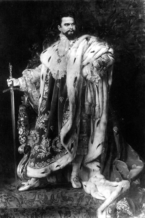 König Ludwig auf einem historischen Bild. König Ludwig auf einem historischen Bild.