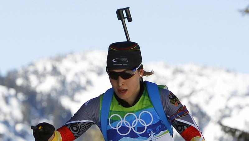 Magdalena Neuner läuft in Whister das Massenstarrennen. Magdalena Neuner läuft in Whister das Massenstarrennen.