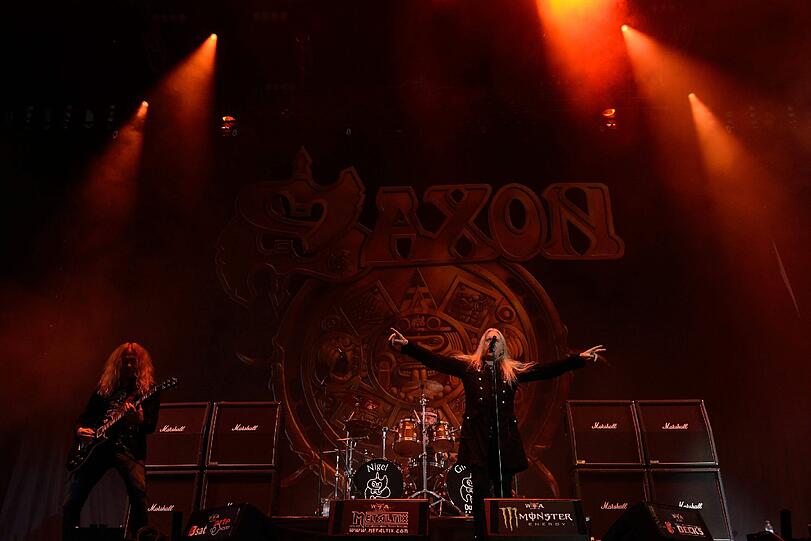 Die band "Saxon" auf dem Wacken 2014.