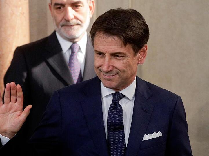 Giuseppe Conte am Mittwoch nach einem Treffen mit Staatspräsident Mattarella.