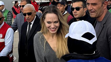 Angelina Jolie am Rafah-Grenz&uuml;bergang.