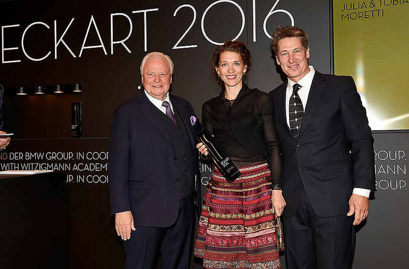Eckart Witzigmann, Tobias Moretti und Frau Julia