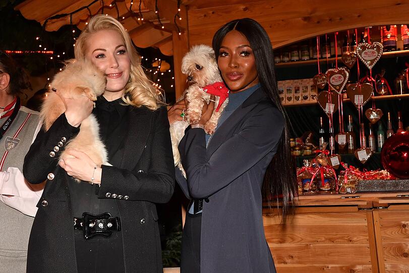 Kathrin Glock und Naomi Campbell