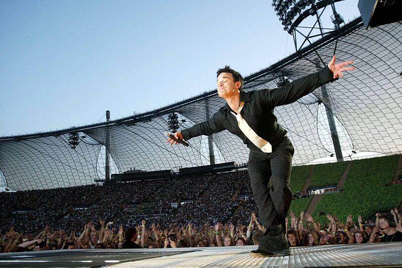 Robbie Williams 2003 im Olympiastadion.