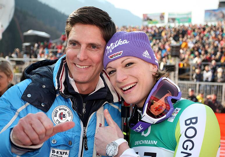 Selten zu sehen bei ARD und ZDF: Maria Höfl-Riesch. Ehemann und Manager Marcus Höfl ärgert das.