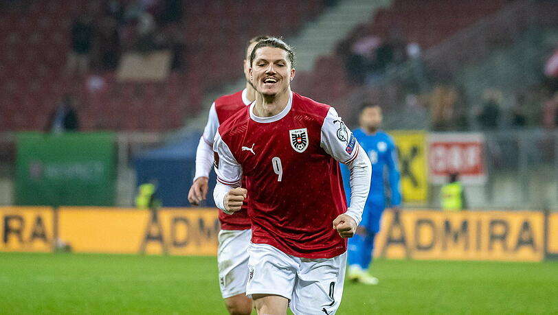 Marcel Sabitzer trifft für Österreich.