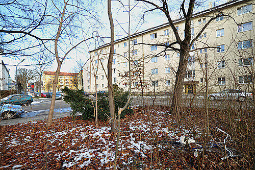 Tatort Ulrichsbergstraße/Ecke Isareckstraße: Hier wollte der Unbekannte das Mädchen ins Gebüsch ziehen.
