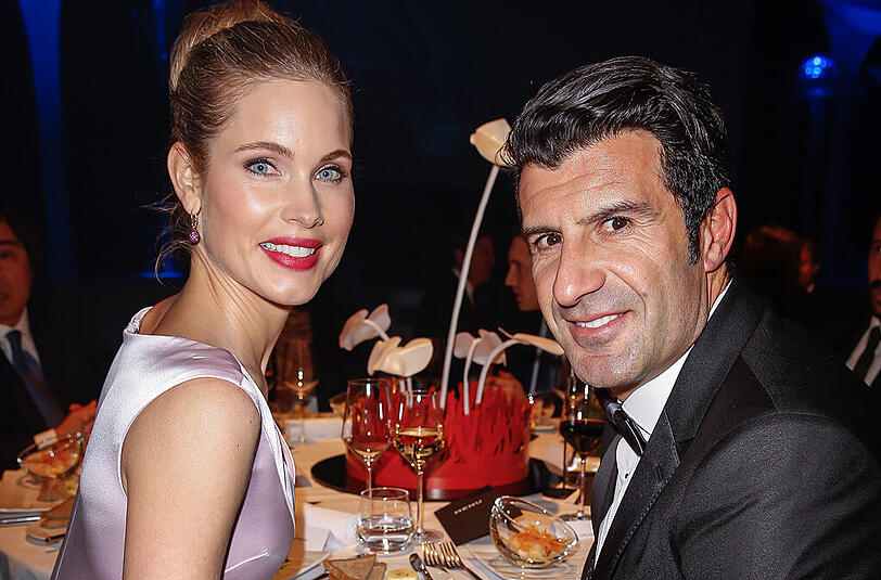 Ein schönes Paar: Kicker-Idol Luis Figo und Frau Helene.
