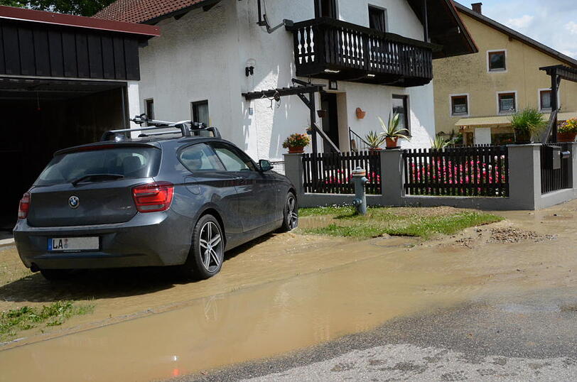 Wasserrohrbruch in Bonbruck.
