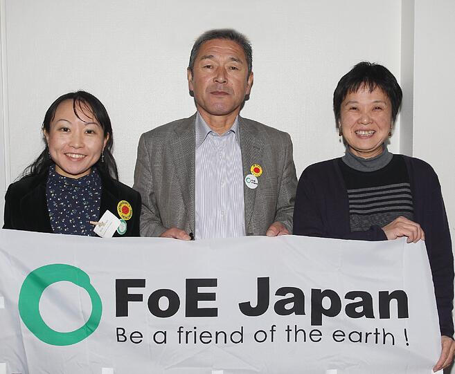 Sie wollen weltweit Menschen aufrütteln: Akiko Yoshida, Kenichi Hasegawa und Masako Hashimoto.