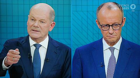 Sowohl Kanzler Scholz als auch sein Herausforderer Merz sind irritiert ob des Vorstoßes Trumps. Bis auf wenige Ausnahmen ging es in der Debatte wenig emotional zu.