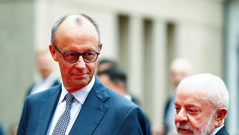 Merz und Lula trafen sich bereits Sonntagabend zu einem Gespr&auml;ch unter vier Augen.