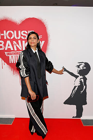 Moderatorin und Schauspielerin Collien Ulmen-Fernandes war beeindruckt von den Kunstwerken von Banksy.