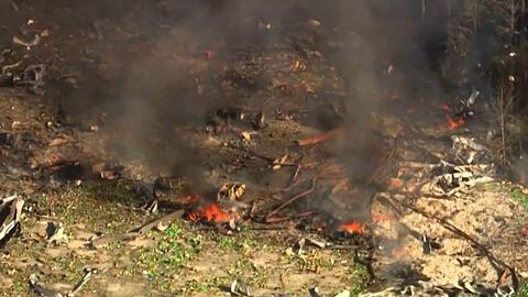 Aufnahmen vom Ort der Explosion zeigen das reinste Trümmerfeld.